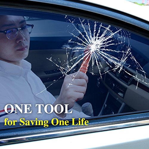 Car Safety Hammer Set of 2, Window Breaker, Seatbelt Cutter, Raniaco Emergency Escape Tool, Multi-Purpose Life-saving Auto Emergency Hammer with 2 Phone Holders (2 Hammers + 2 Holders) - Thumbnail 4
