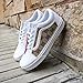 Vans White Old Skool x Authentic GG Fabric Custom Handmade Uni-Sex Shoes By Patch Collection