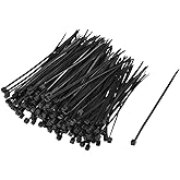 uxcell Cable Zip Ties 80mmx1.8mm Self-Locking Nylon Tie Wraps Black 300pcs