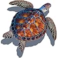 Sea Turtle Porcelain Swimming Pool Mosaic (26" x 26" with Shadow, Brown)