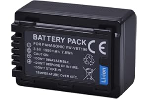 Battery Pack for Panasonic HC-V750, HC-V760, HC-V770, HC-V785, HC-V800K, HC-V800, HC-V808 Full HD Camcorder