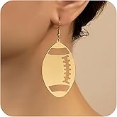 Football Earrings for Women Game Day Earrings Sport Ball Dangle Earrings for Rugby Sports Lover Football Mom