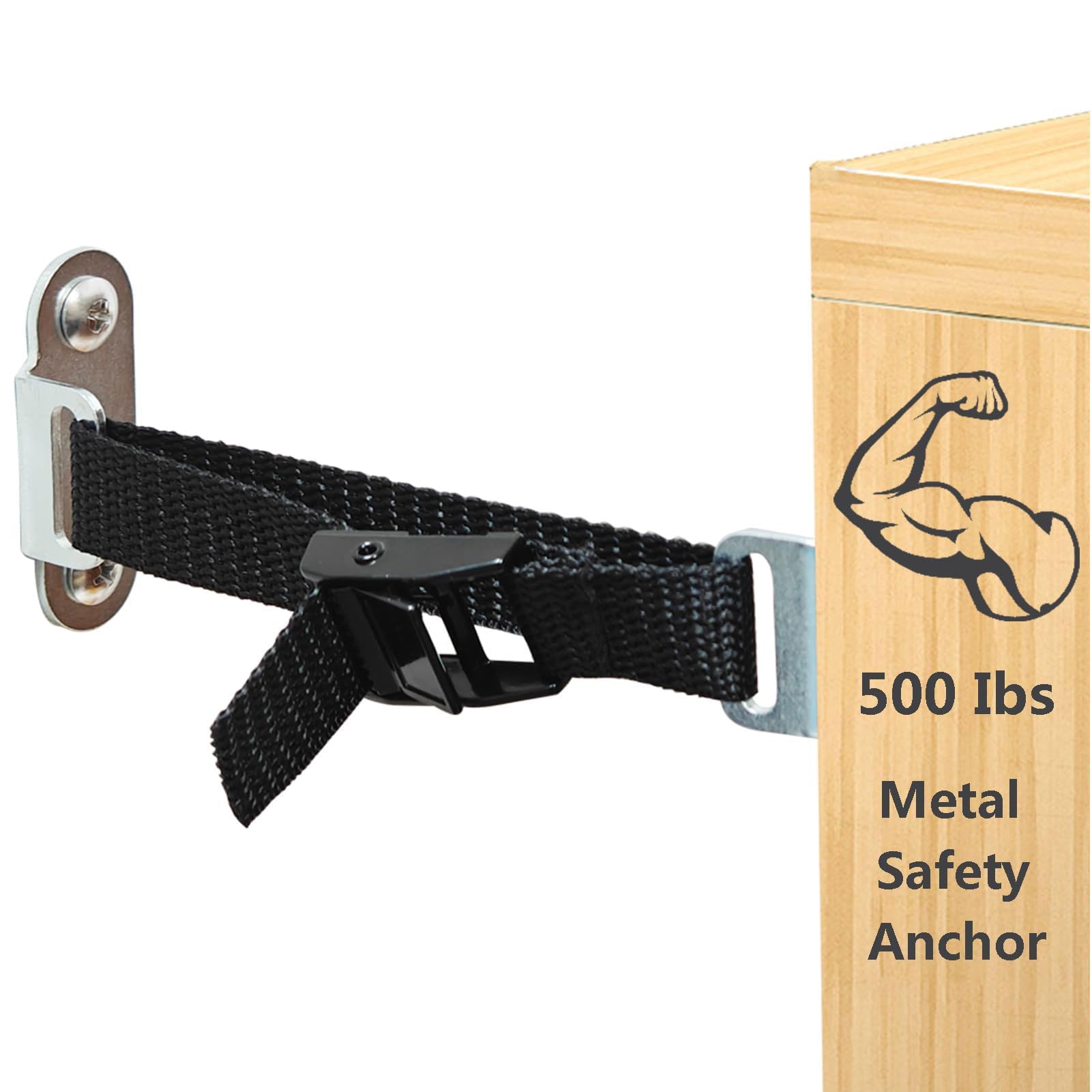 Photo 1 of Furniture Anchors for Baby Proofing(2 Sets),Anti Tip Furniture Anchors,Furniture Wall Anchor,Adjustable Furniture Straps,Wall Anchors for Furniture Securing for Baby&Pet Safety