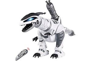 DX DA XIN Remote Control Dinosaur Toys, Interactive Programmable Robot Dinosaur Smart Fight Electronic Toy Gift for Toddler 3-10 Year Old Boys Girls with Walking Dancing Singing