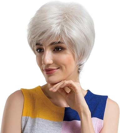 Amazon Com Chenchen Itd Ladys Wigs Black Gradient Beige Silver