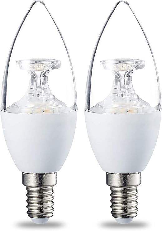 AmazonBasics Petite ampoule bougie LED E14 B35 avec culot à vis, 6W