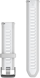 Garmin 20mm Quick Release Watch Band Silicone Mist Grey Silver Hardware view 2