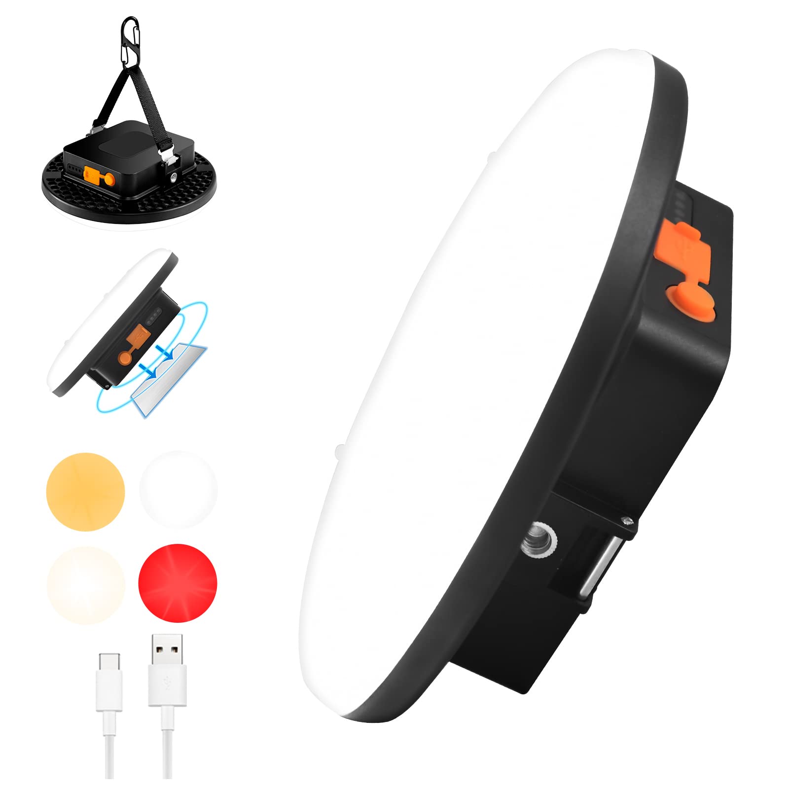 Photo 1 of IODOO 16500mAh 60W Rechargeable Camping Light 3000LM 2700/4000/6500K LED Camping Lantern Portable IP65 Waterproof Tent Lights Power Failur