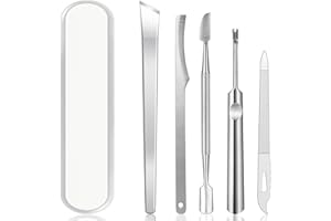 5 Pcs Ingrown & Thick-Toed Nail Foot Care Toolbox, Used for Dead Skin and Callus Nail Manicure Kit, Stainless Steel Nail Care