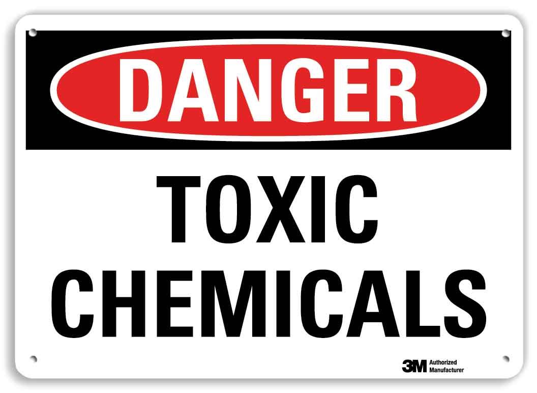 SmartSign “Danger – Toxic Chemicals” Sign | 10″ x 14″ 3M Reflective Aluminum