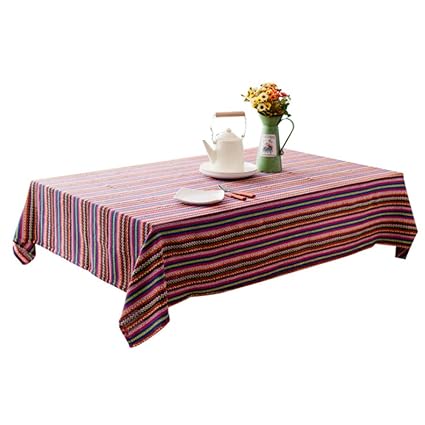 Amazon Com Zmylove Striped Table Cloth Rectangle Table Cloths