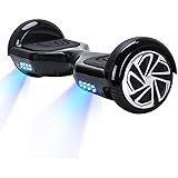 MINICoo 6.5 inch Electric Scooters with Anti Slip Rubber Pads and LED Lights for Kids and Adults,UL 2272 Certified Self Balancing Hoverboard