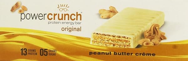 BIONUTRITIONAL POWER CRUNCH BARS PEANUT BUTTER CREME, 16.8 OUNCE (12 COUNT) (480G)