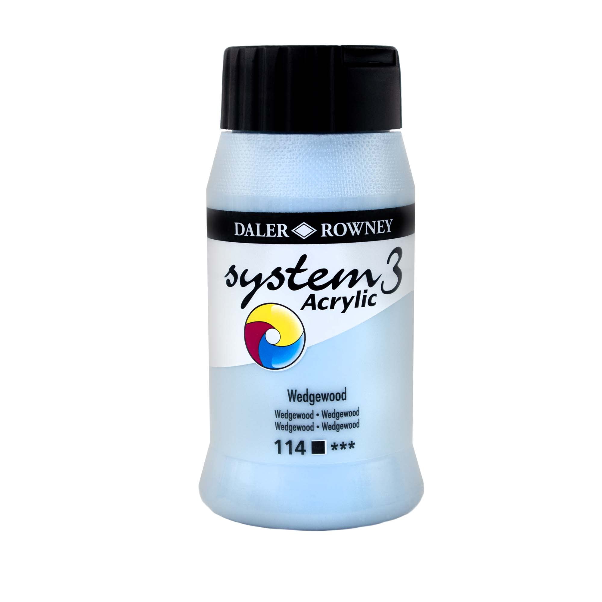 Daler-Rowney System3 Acrylic Paint, Plastic Pot, 16.91oz - 500 ml, Wedgewood