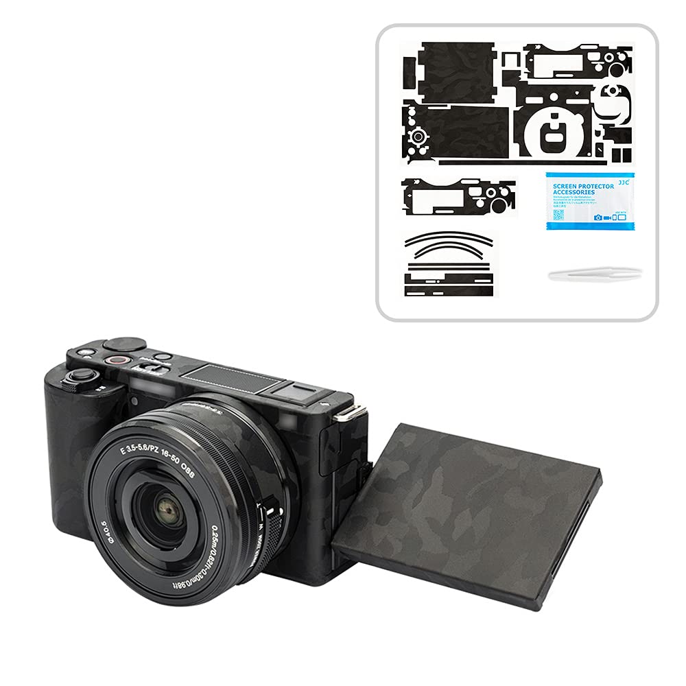 KIWIFOTOS Anti-scratch Protection Sticker for Sony ZV-E10 Mirrorless Camera with 16-50mm Lens Kit Non-slip Cover Film (Camouflage Pattern)