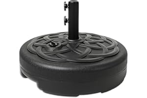 C-Hopetree 112 lb Heavy Duty Water Fillable Base Stand for Patio Outdoor Market Table Umbrella, Black
