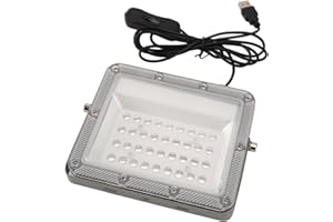 Masyrt LED Black Light Water Resistant USB Powered for Glow Party, with 365nm LED Bulb, Aluminum Shell, PC Shatterproof Lamp 