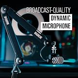 RØDE PodMic Dynamic Microphone with Integrated Swing Mount Black XLR view 2
