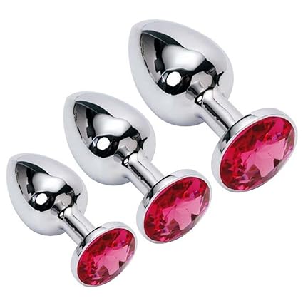 SXOVO Anal Sexspielzeug, Metallischer Analplug für Männer and Frauen (rote)