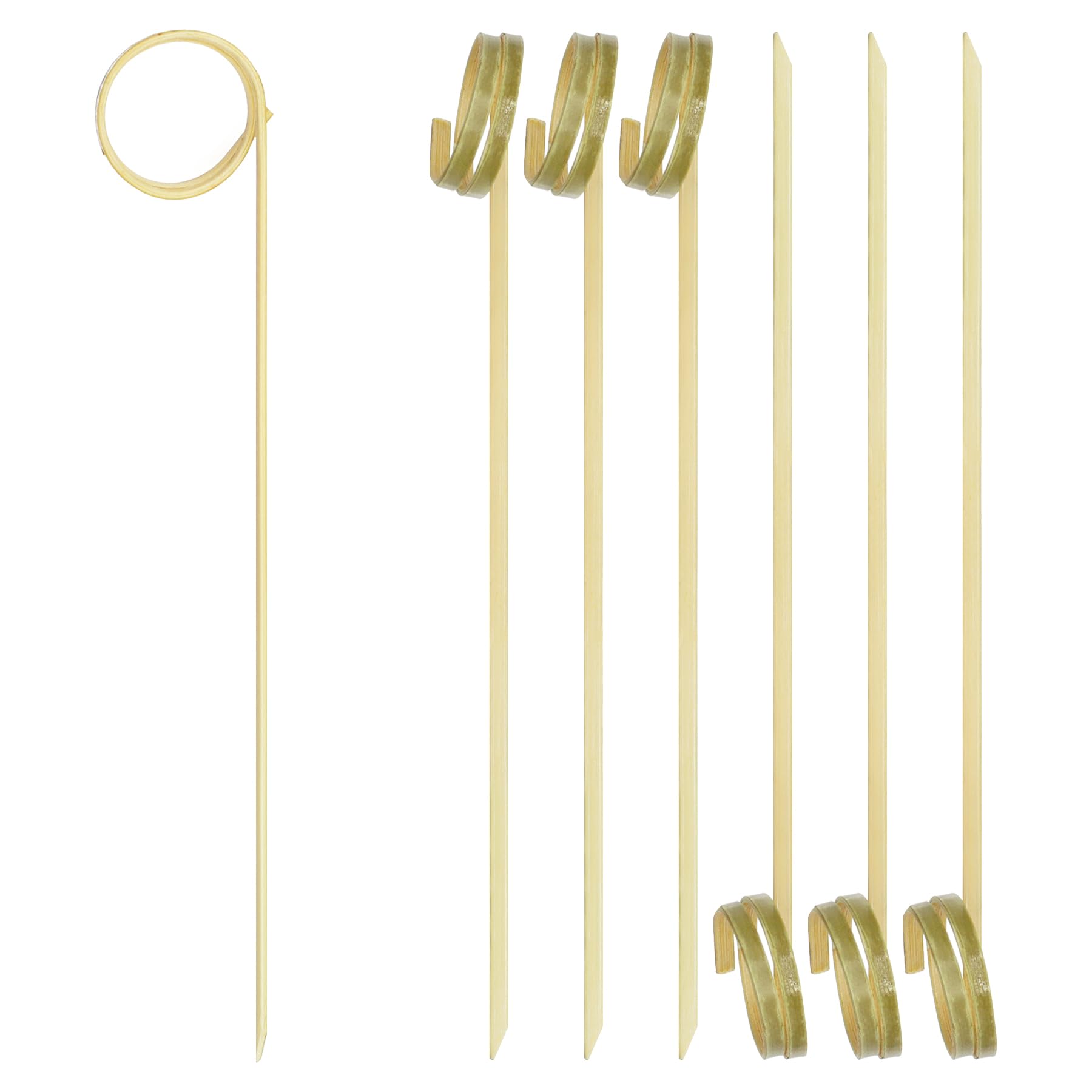 EXNIMA, 50, 100 and 300 Pieces Bamboo Skewers for Eco-Friendly Cocktails, Knotted Chopsticks for Cocktails and Snacks, Bamboo Skewers for Parties, Canapes, Catering, Barbecue, Wedding, Crafts