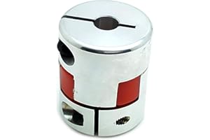 CGJIOGUJIO 8 x 12.7mm 1/2" CNC Flexible Plum Coupling Shaft Coupler Connect D25 L30