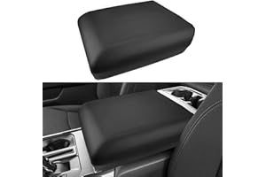 INTGET Center Console Cover for 2025 2026 Ford F150 Accessories Interior 2021 2022 2023 2024 Car Middle Arm Rest Armrest Lid Seat Cover Protector Elbow Cushion Pad(Black Stitches, 2021-2026)
