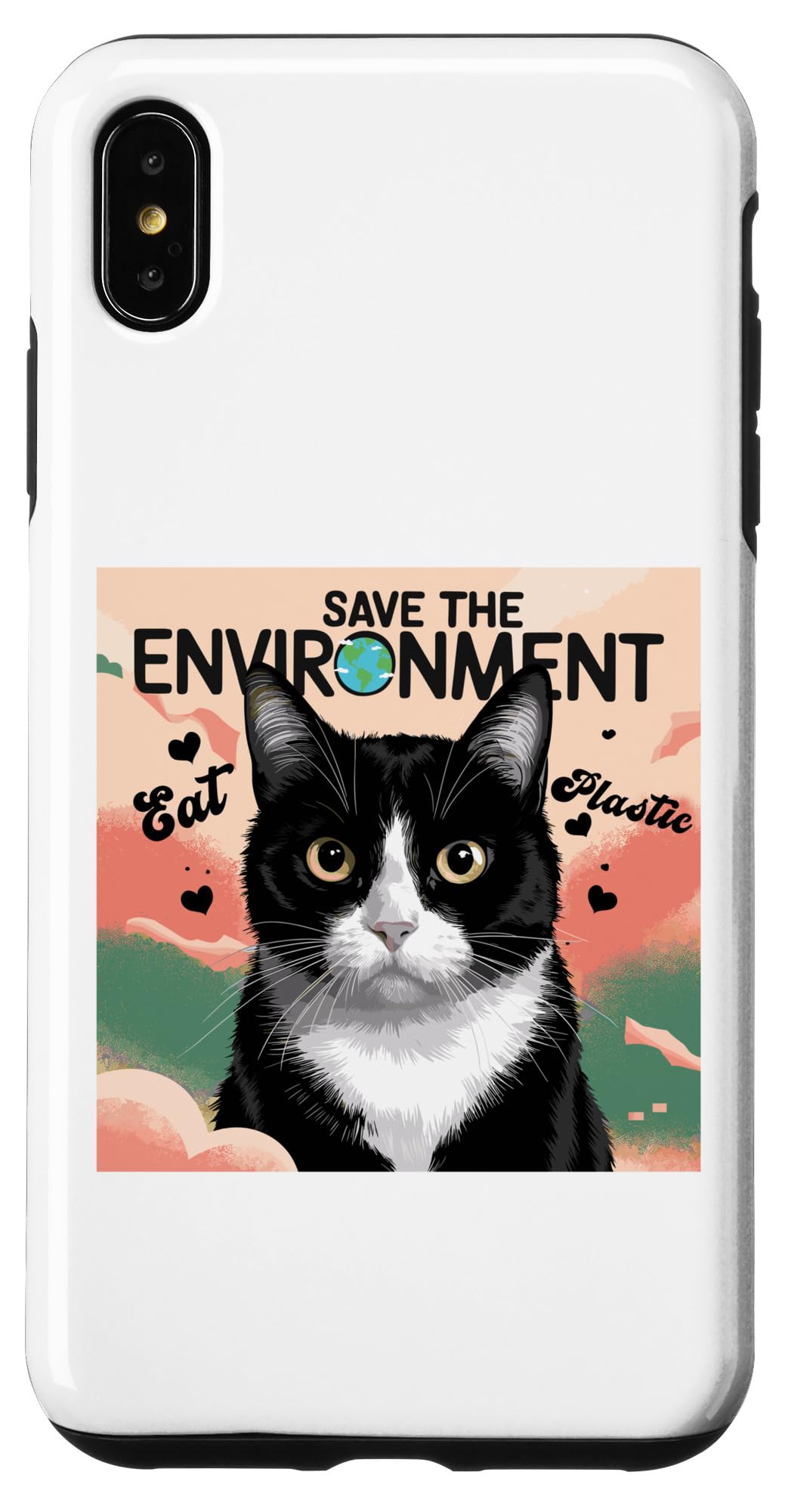iPhone XS Max Help Save the Environment: Eat Plastic – A Cute Cat Meme Case