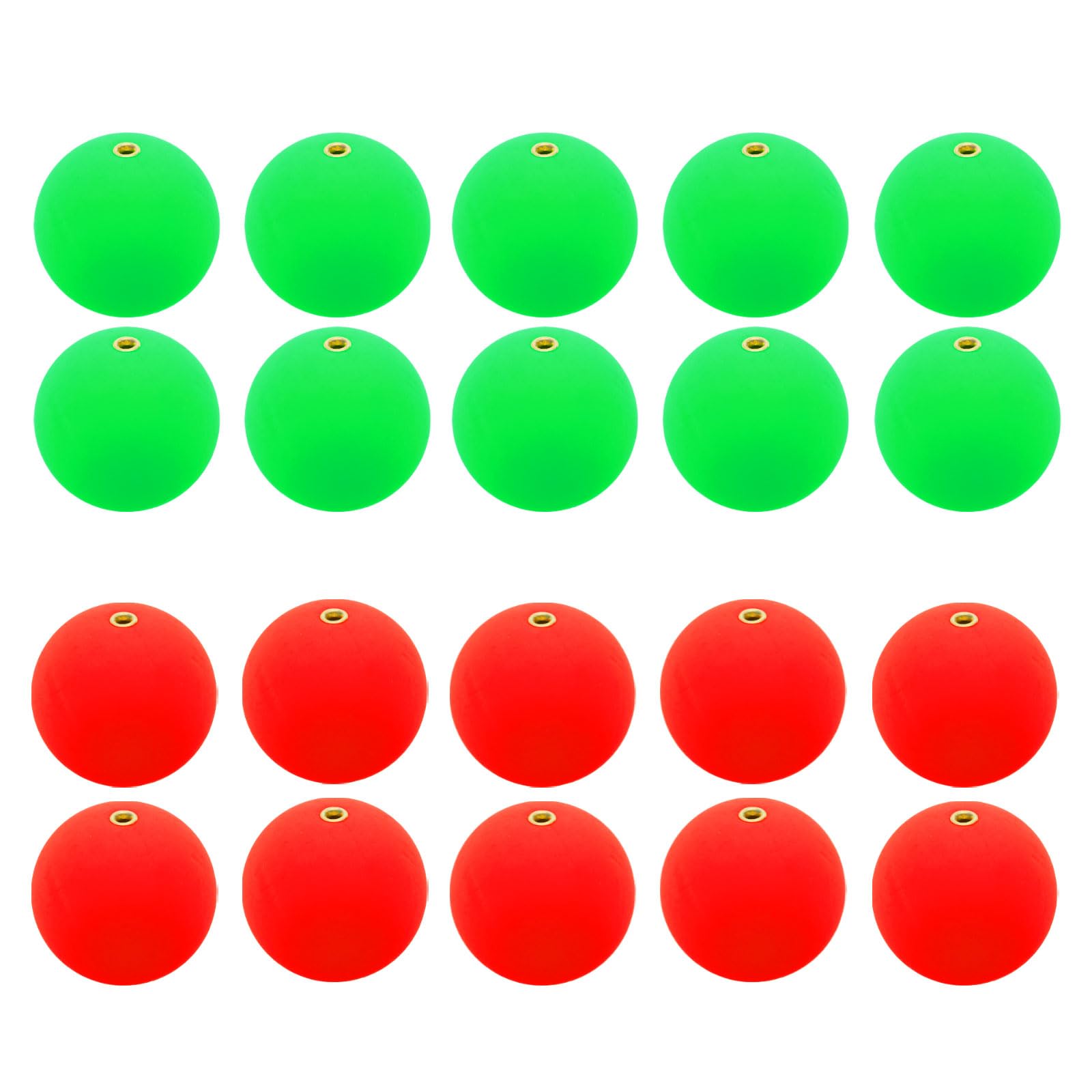 PATIKIL Fishing Bobber 30mm/1.2 Inch Dia, 20 Pack Slip Foam Floats Buoy Rig Stoppers for Crappie Trout Bass Fishing, Red,Green