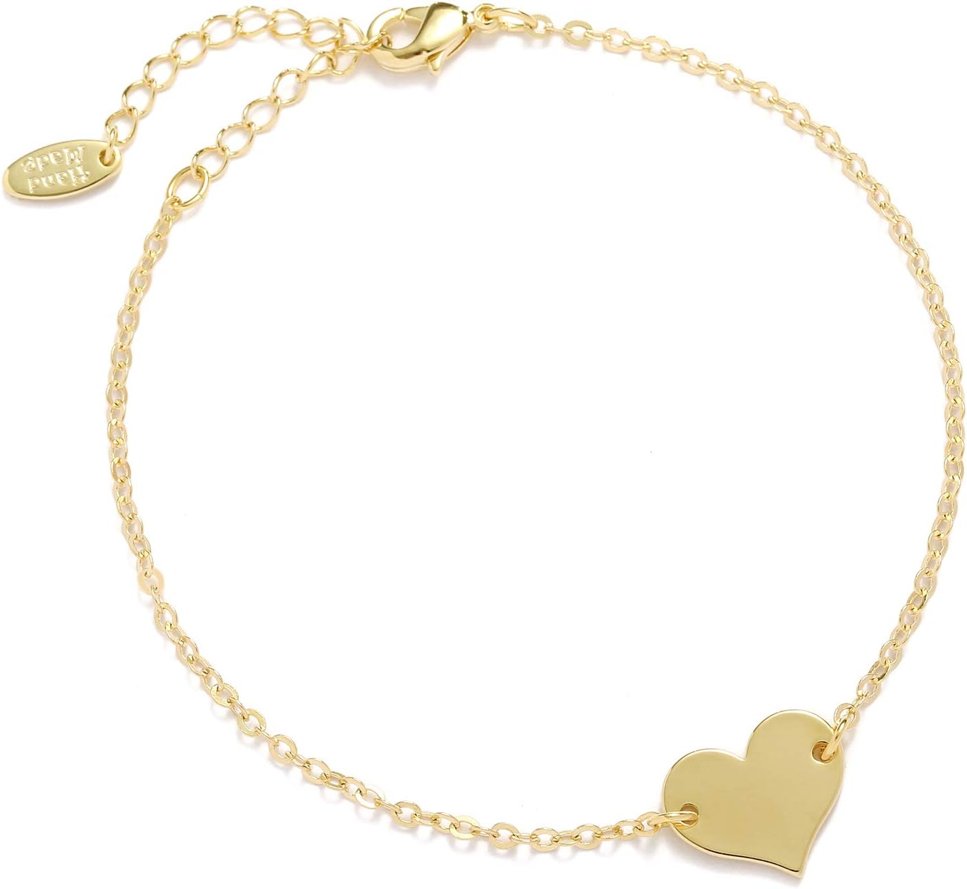 Womens Minimal Jewelry Gift Dainty Tiny Composite 14K Gold Plated/Silver Plated Cross and Anchor/Freshwater Pearls Heart Bracelet Handmade Jewelry