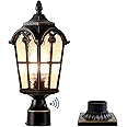 Dusk to Dawn Outdoor Lamp Post Lights Waterproof Exterior Pole Lantern Lighting Fixtures with 3-Inch Pier Mount Base for Gard