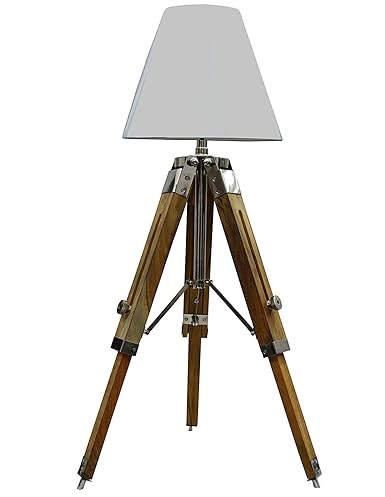The New Antique Store Wood Tripod Table Lamp Base Only Natural