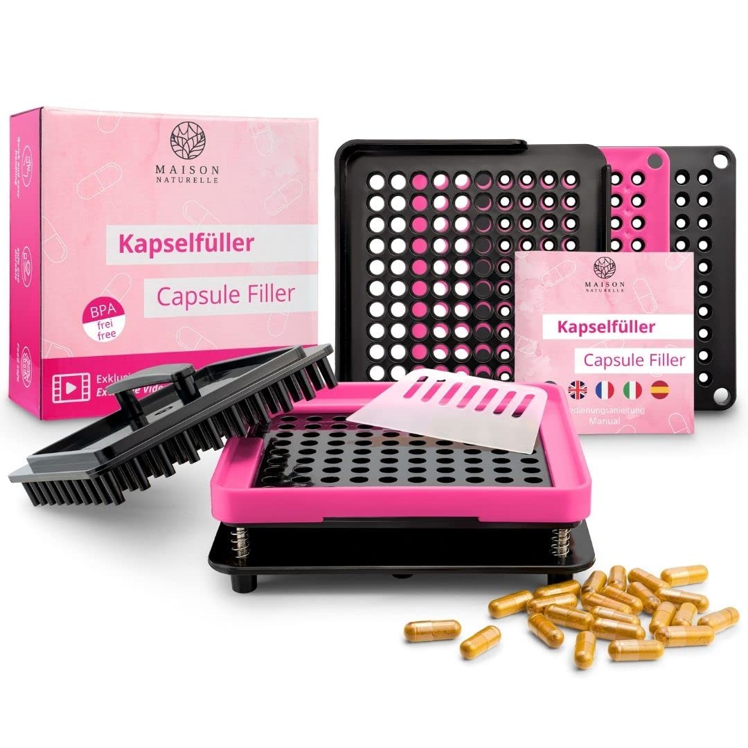 MAISON NATURELLE® Capsule filling machine Size 0 with detailed instructions – capsules machine capsule filler encapsulation kit capsule maker capsules filling machine capsule machine size 00