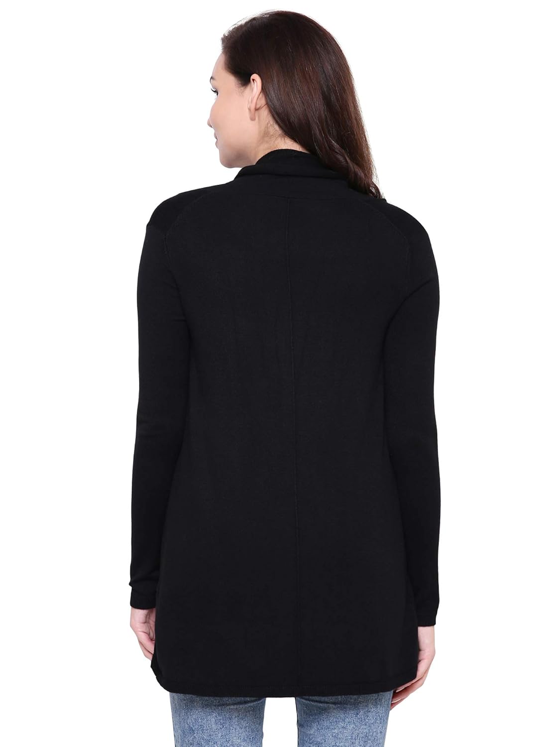 mansicollections black shawl neck cardigan for women