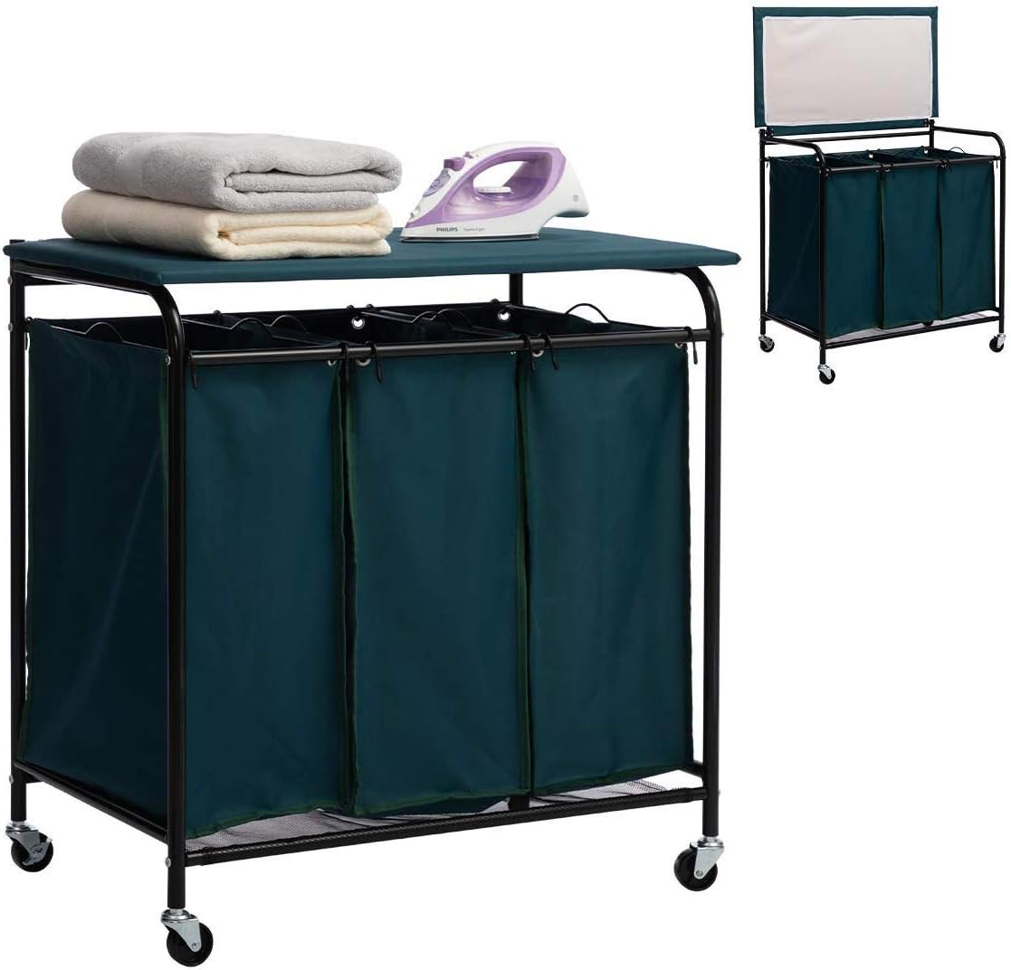 Cuisine & Maison Paniers à linge Rose ARTALL Chariot à Linge avec