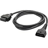 iKKEGOL Full 16 Pin OBD2 OBD II Male to Female Extension Cable Cord Diagnostic Tool Adapter for Auto Car Vehicle Truck 24V All OBD2 Port Plug Connector 24AWG (1M/3.3FT)