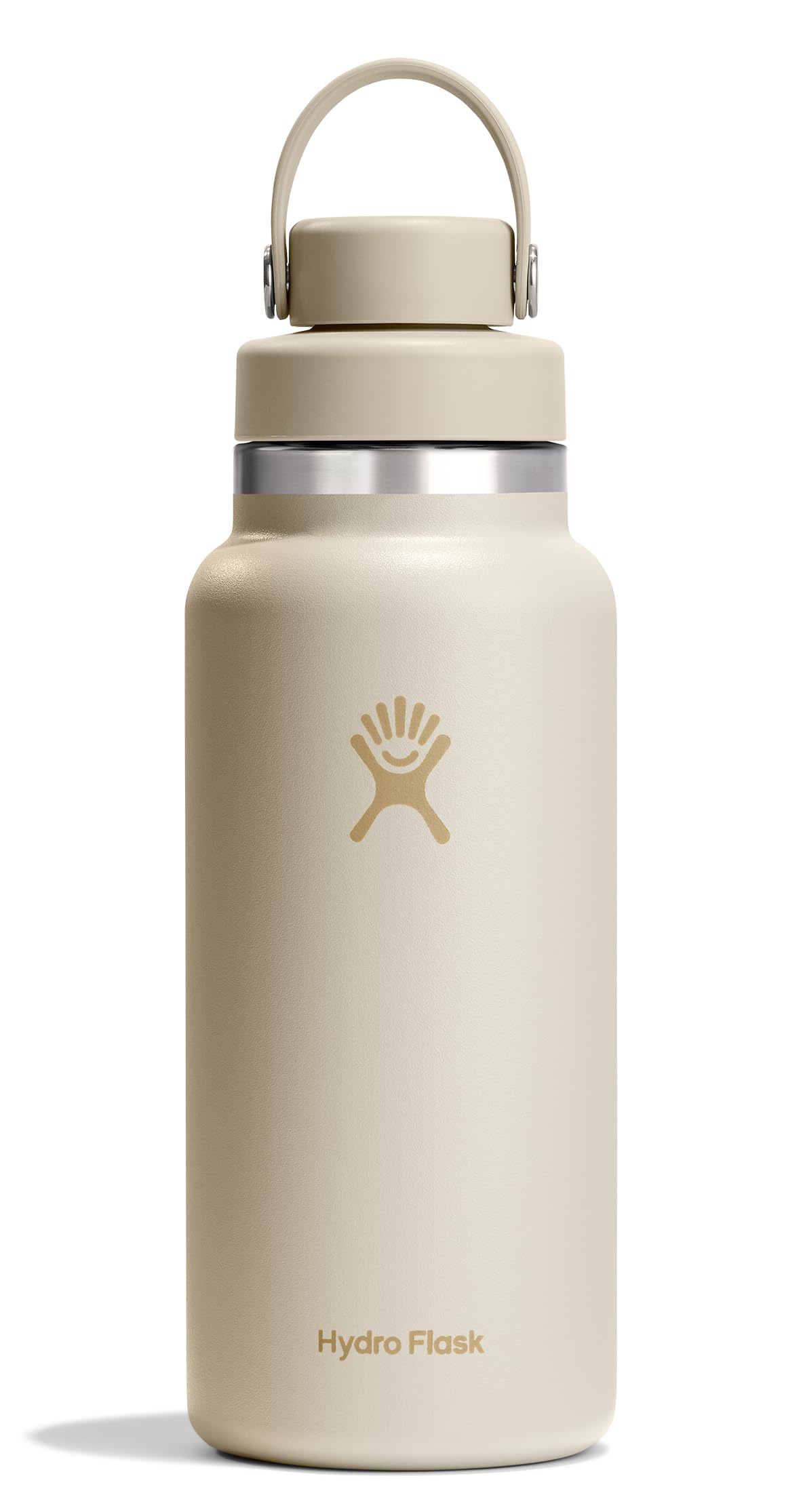 Hydro Flask Water Bottle - Insulated Stainless Steel - Wide Mouth Flex Chug Lid, Non Spill, Leakproof in 32 Oz Coconut Cream Image