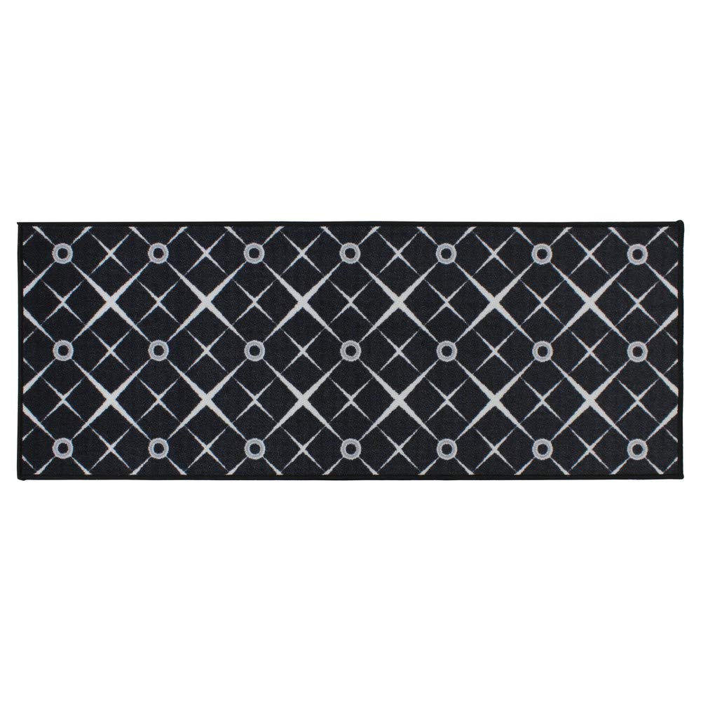 JVL Savio Latex Backed Machine Washable Runner mat,Grey, 57 x 150cm approx 49-07-142GY — image 1