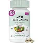 Teen Vitamins for Girls 12-17 - Teen Multivitamin D3, Iron, Calcium, Biotin, Zinc, Digestive Enzymes – Teenager Girl Multi Vitamins for Healthy Skin, Immune & Mood Support – 120 Count