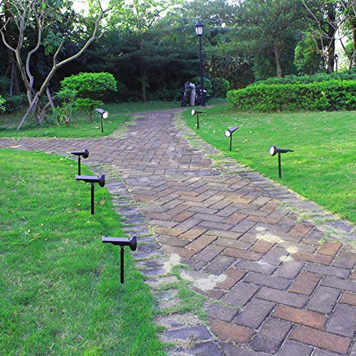 Solar Spotlight Outdoor, Waterproof 7 LED Multi Color Solar Powered Security Landscape Lights, Adjustable Angle Garden Wall Lawn Lamp for Home Outdoor Fencing Tree Walkway Patio Porch Pathway
