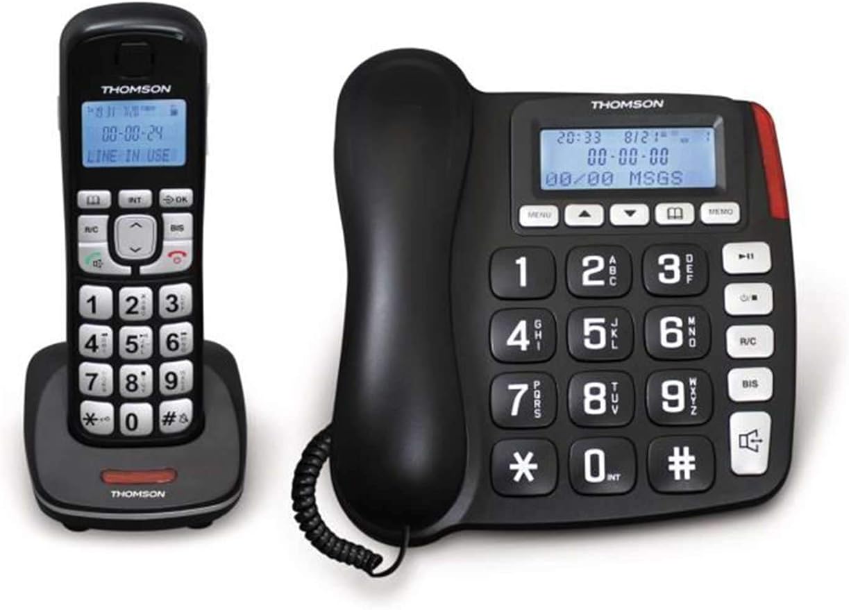 Thomson Comby TH-540 - Teléfono DECT, Color Negro: Amazon.es: Electrónica