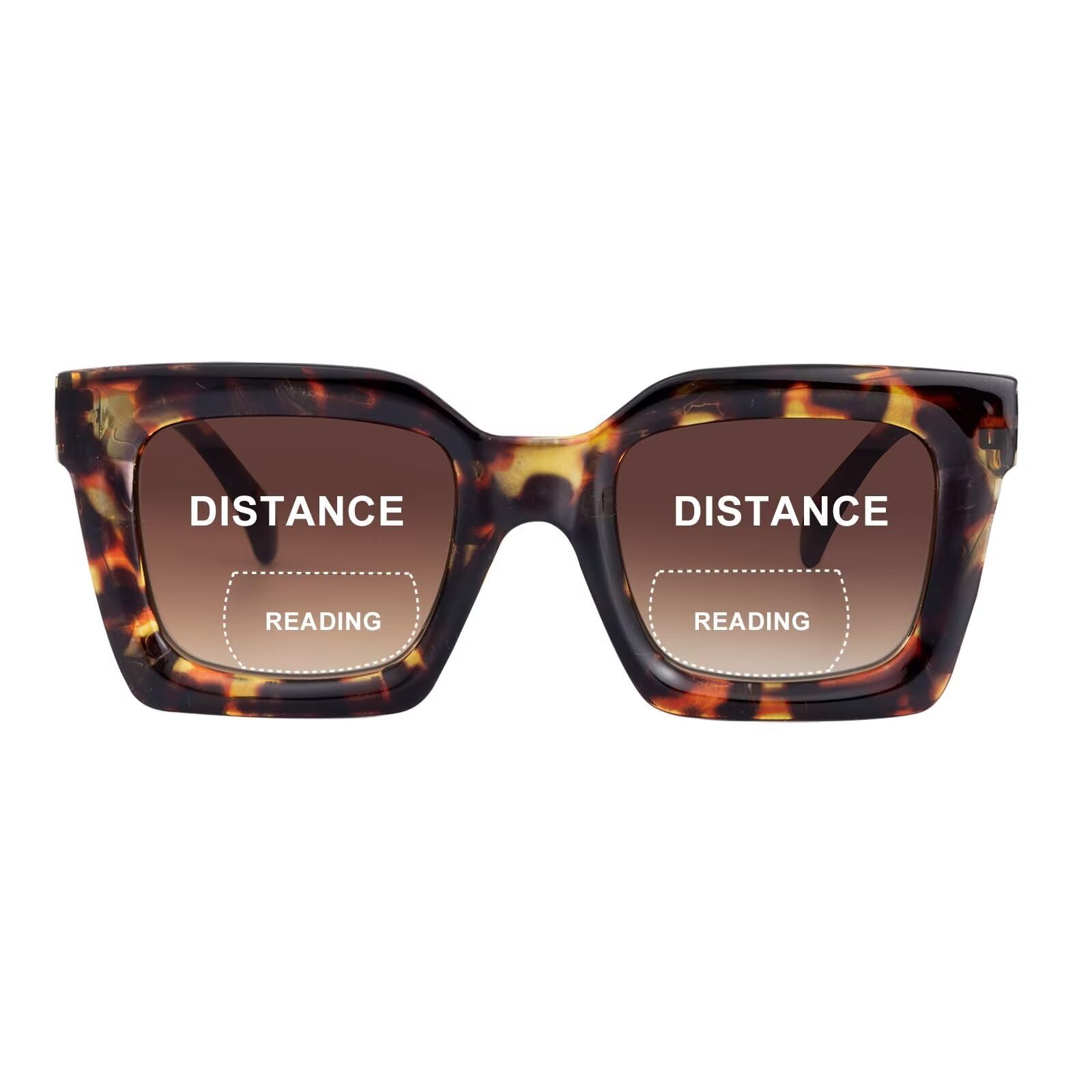 SKYWAY Bifocal Sunglasses For Women Men, Classic Retro Reading Sunglasses, Outdoor Sun Reading Glasses With Spring Hinges, UV400 Protection Tortoise 1.0