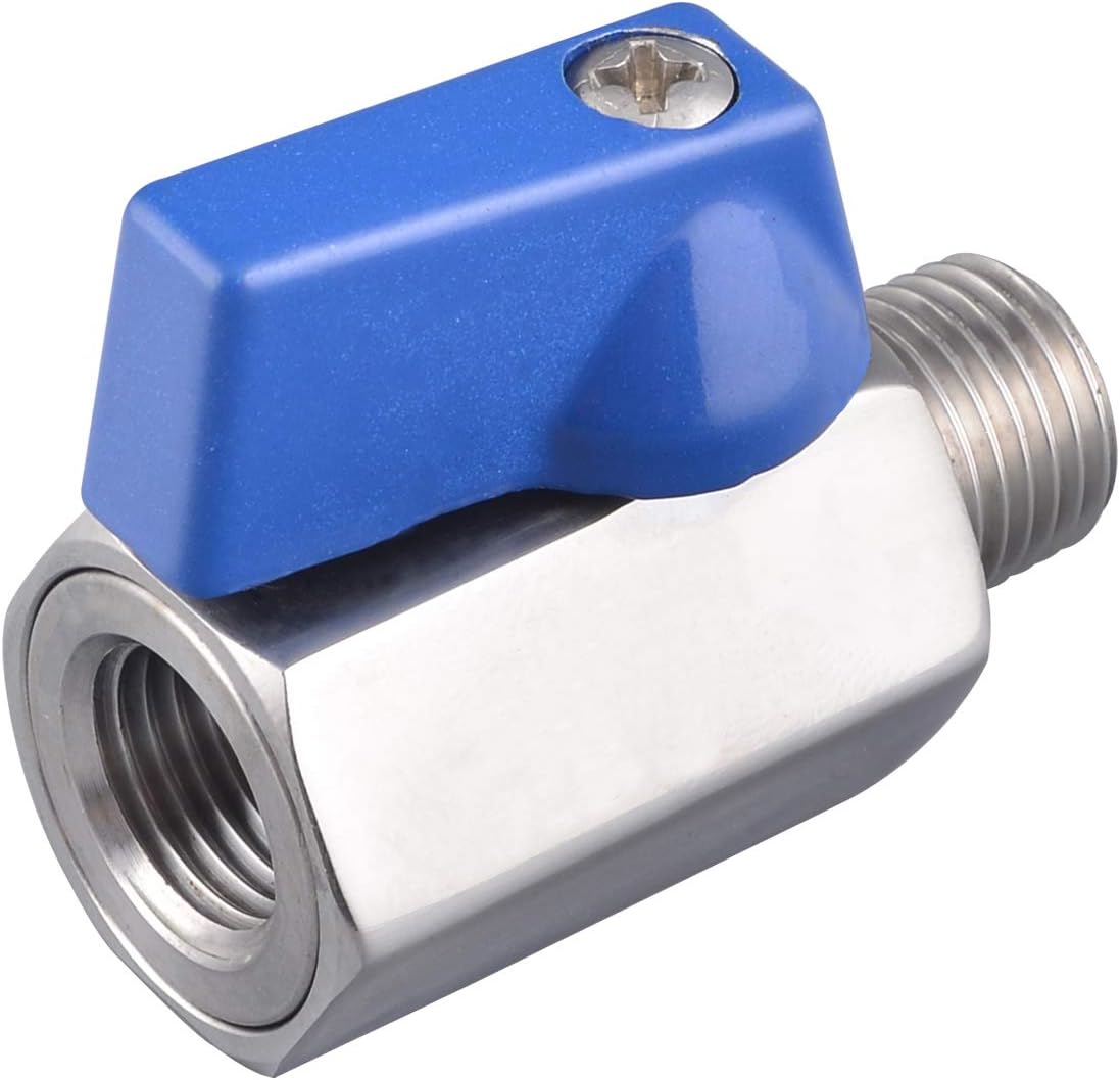Stainless Steel 304 Ball Valve 1/4" Inch NPT Male X Female Small Mini