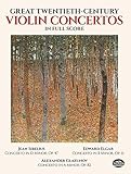Great Twentieth-Century Violin Concertos in Full Score (Dover Music Scores) by Jean Sibelius, Edward Elgar