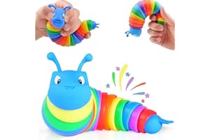 IFiwin Fidget Slug Toys, Sensory Slug Fidget Toys for Autistic Kids & Adults, Soft Silicone Sensory Toys, Classroom Rewards Carnival prizes Treasure Box, Cool Stuff Gadgets Christmas Birthday Gifts