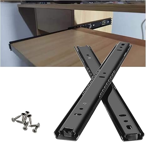 Amazon Co Jp 伸縮式 Diy スライドレール 引き出し レール 強くて頑丈 防錆 固定ネジ付き 簡単に走る ボールベアリング式 60 Kgの耐荷重ベアリング 重い引き出しスライド 1ペア ホーム キッチン