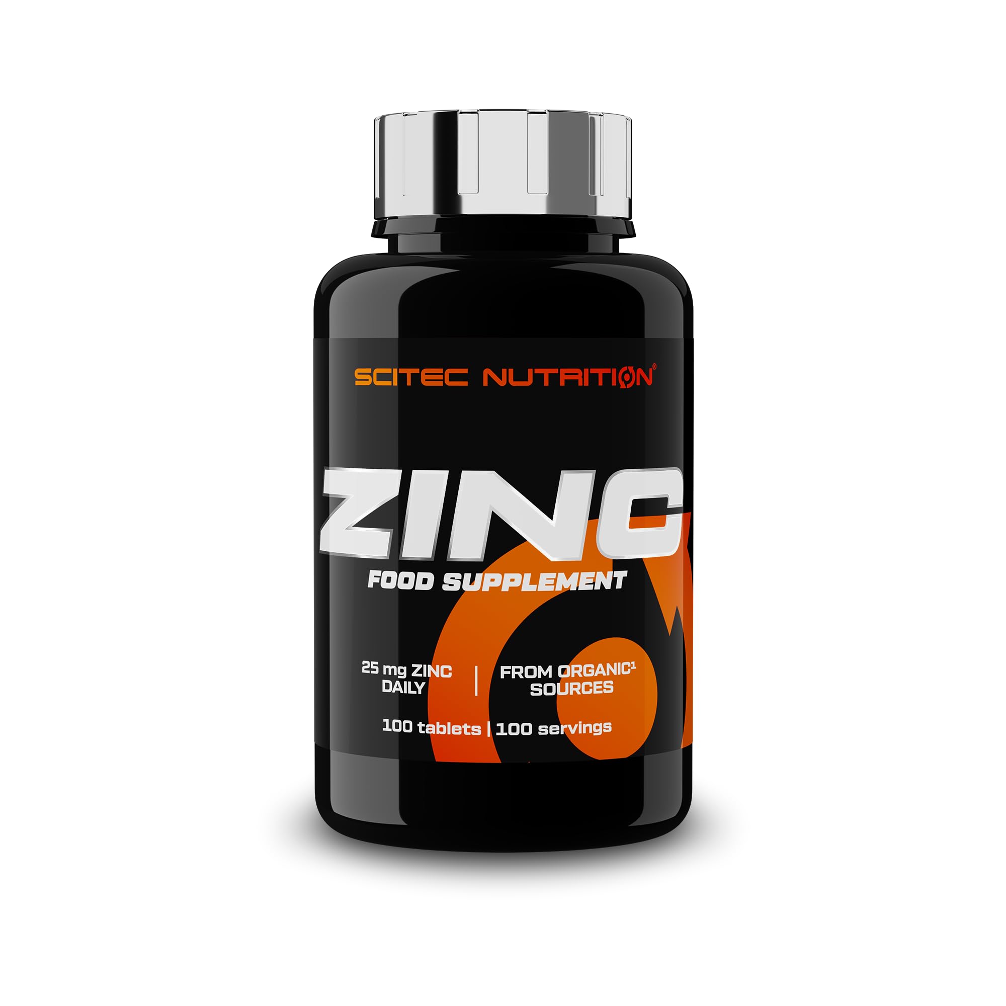 Scitec Nutrition Zinc | from Zinc Gluconate and Zinc Bisglycinate | Organic Sources | 25 mg Zinc per dose, 100 Tablets
