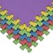 ottomanson Multipurpose Interlocking Multicolor EVA Foam Tiles-Anti-Fatigue Mat-24 Ft. Puzzle Mat, 24 Sq. Feet, Multi