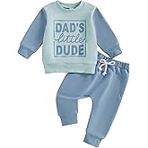 MoZiKQin Baby Boy Fall Clothes Letter Print Crewneck Sweatshirt Top Elastic Pants Set Infant Toddler Winter Outfits