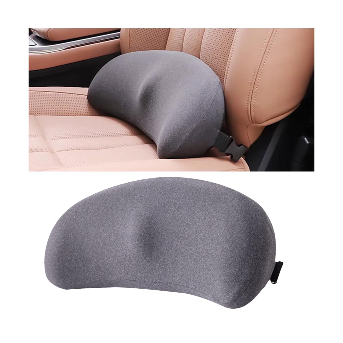 Photo 1 of Mandark Car Seat Cushion, Memory Foam Vehicle Driver Seat Pad for Back & Sciatica Pain Relief, Comfortable Lumbar Pillow for Driving, Office Chair, Wheelchair, Universal for SUV, Truck, RV (Gray)