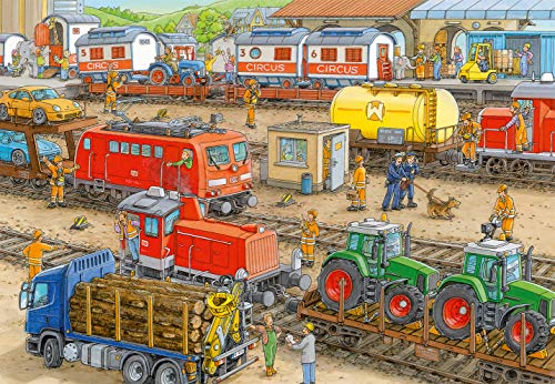Ravensburger Kinderpuzzle - 09191 Trubel am Bahnhof - Puzzle für Kinder ab 4 Jahren, mit 2x24 Teilen – Bild 5
